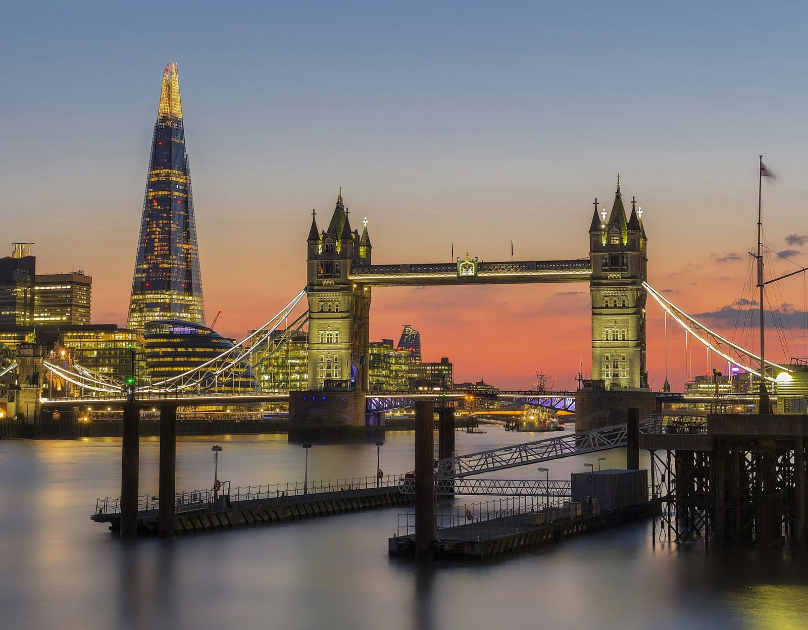 Tower Bridge in London over the River Thames
